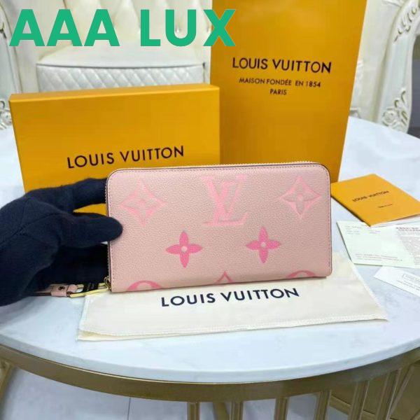Replica Louis Vuitton LV Women Zippy Wallet Pink Monogram Empreinte Embossed Supple Grained Cowhide Leather 4