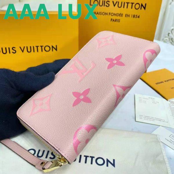 Replica Louis Vuitton LV Women Zippy Wallet Pink Monogram Empreinte Embossed Supple Grained Cowhide Leather 5