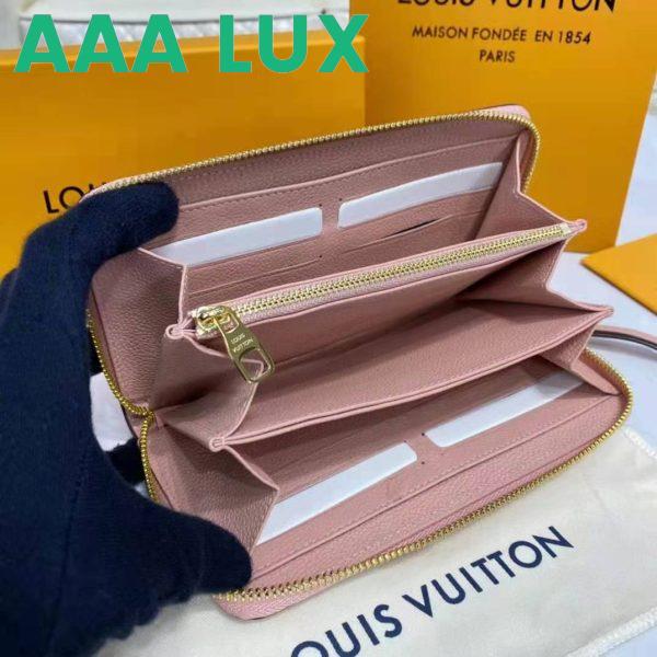 Replica Louis Vuitton LV Women Zippy Wallet Pink Monogram Empreinte Embossed Supple Grained Cowhide Leather 6