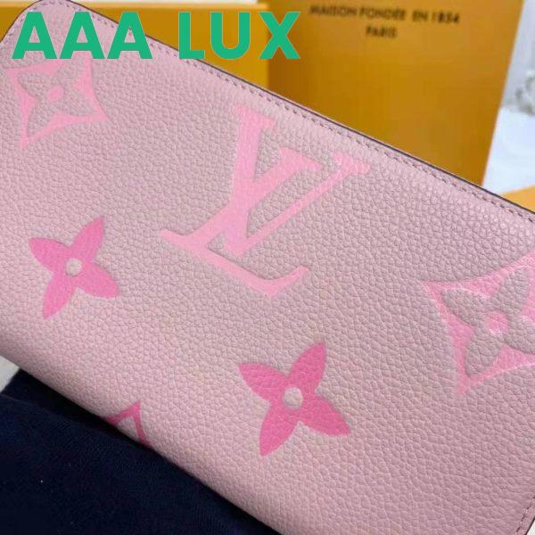 Replica Louis Vuitton LV Women Zippy Wallet Pink Monogram Empreinte Embossed Supple Grained Cowhide Leather 7