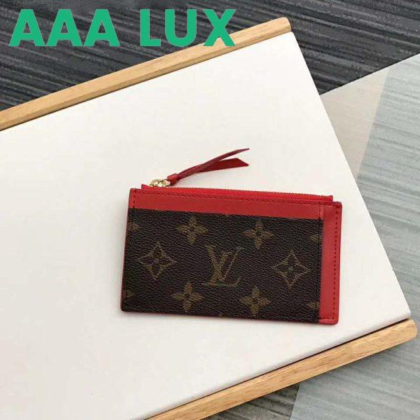 Replica Louis Vuitton LV Women Zipped Card Holder Monogram Coated Canvas 3