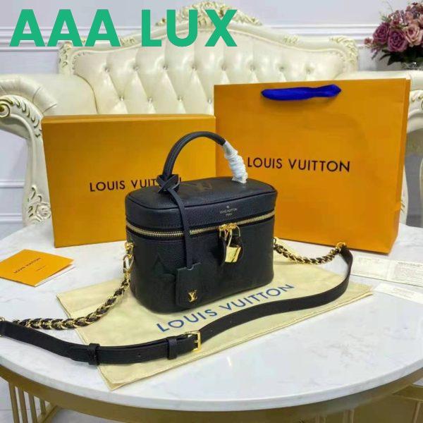 Replica Louis Vuitton LV Women Vanity PM Handbag Black Embossed Grained Cowhide Leather 7