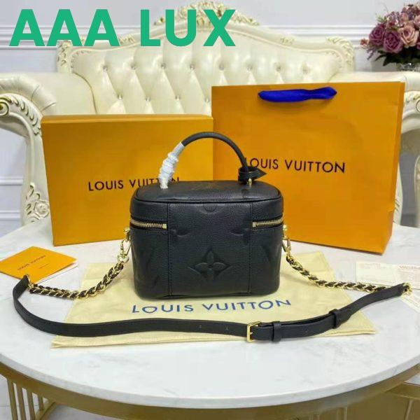 Replica Louis Vuitton LV Women Vanity PM Handbag Black Embossed Grained Cowhide Leather 8