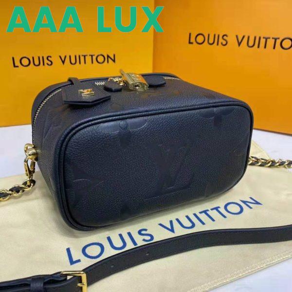 Replica Louis Vuitton LV Women Vanity PM Handbag Black Embossed Grained Cowhide Leather 9