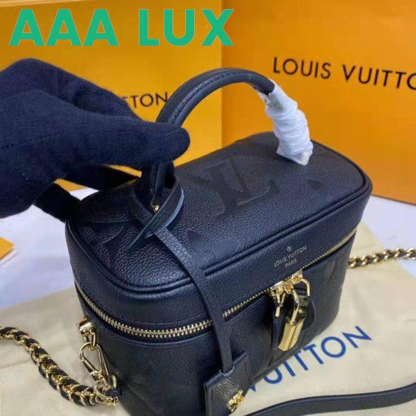 Replica Louis Vuitton LV Women Vanity PM Handbag Black Embossed Grained Cowhide Leather 10