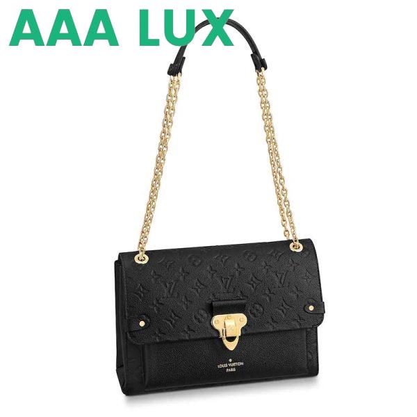 Replica Louis Vuitton LV Women Vavin MM in Monogram Empreinte Leather-Black
