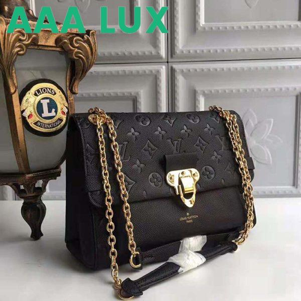 Replica Louis Vuitton LV Women Vavin MM in Monogram Empreinte Leather-Black 6
