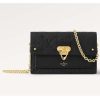 Replica Louis Vuitton LV Women Vavin Chain Wallet in Damier Ebene Coated Canvas-Black 13