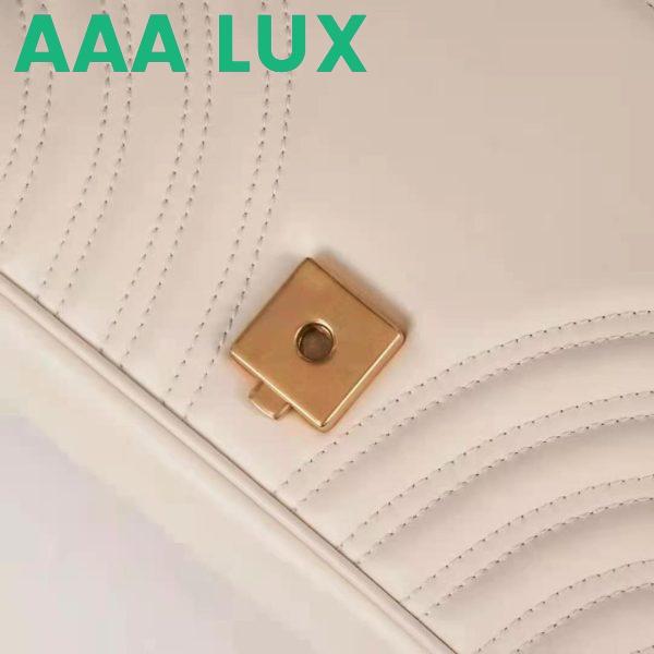Replica Gucci GG Women GG Marmont Small White Matelassé Shoulder Bag Double G 16