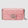 Replica Gucci GG Women GG Marmont Super Mini Bag Pink Matelassé Chevron 13
