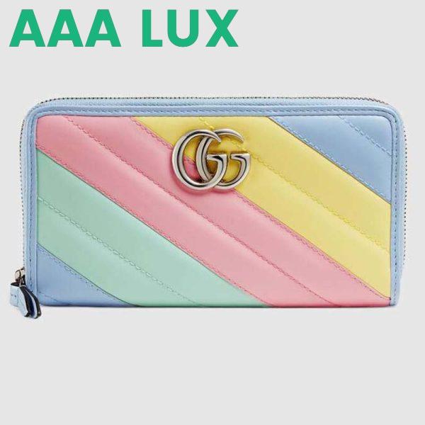 Replica Gucci GG Women GG Marmont Zip Around Wallet Matelassé Leather