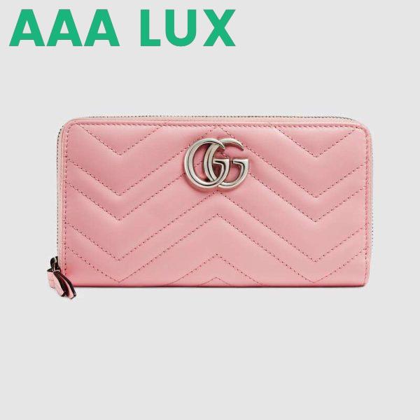 Replica Gucci GG Women GG Marmont Zip Around Wallet Matelassé Leather 3