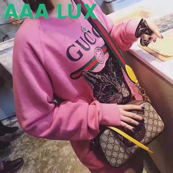 Replica Gucci GG Women GG Supreme Messenger Bag in GG Supreme Canvas-Brown 8