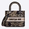 Replica Dior Women CD Medium Lady D-Lite Bag Black Cornely-Effect Jardin D’Hiver Embroidery