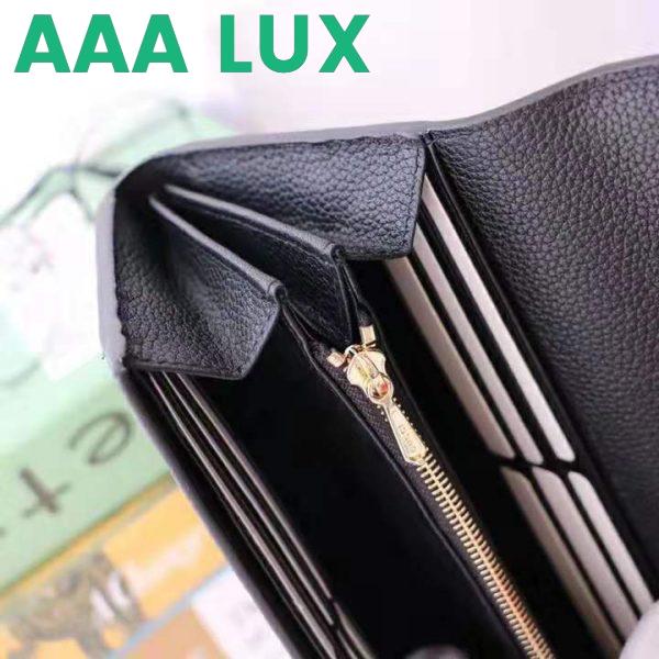 Replica Gucci GG Women Gucci Zumi Grainy Leather Continental Wallet-Black 10