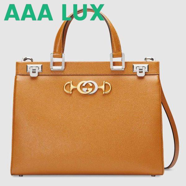 Replica Gucci GG Women Gucci Zumi Grainy Leather Medium Top Handle Bag 2