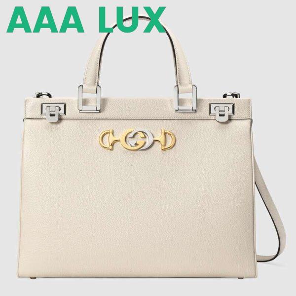 Replica Gucci GG Women Gucci Zumi Grainy Leather Medium Top Handle Bag 3