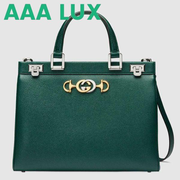 Replica Gucci GG Women Gucci Zumi Grainy Leather Medium Top Handle Bag 4