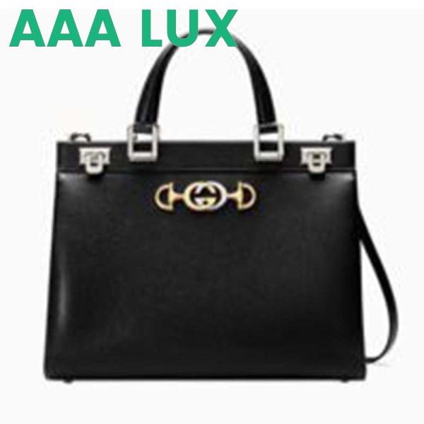 Replica Gucci GG Women Gucci Zumi Grainy Leather Medium Top Handle Bag 6
