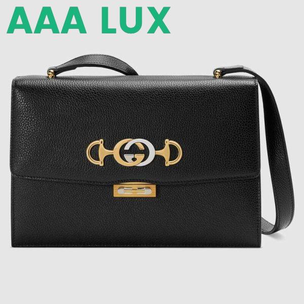 Replica Gucci GG Women Gucci Zumi Grainy Leather Small Shoulder Bag 5