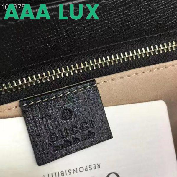 Replica Gucci GG Women Horsebit 1955 Shoulder Bag Black Textured Leather 10