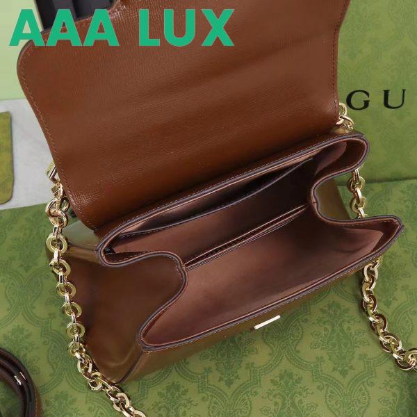 Replica Gucci GG Women Horsebit 1955 Top Handle Bag Light Brown Leather Mini Size 9