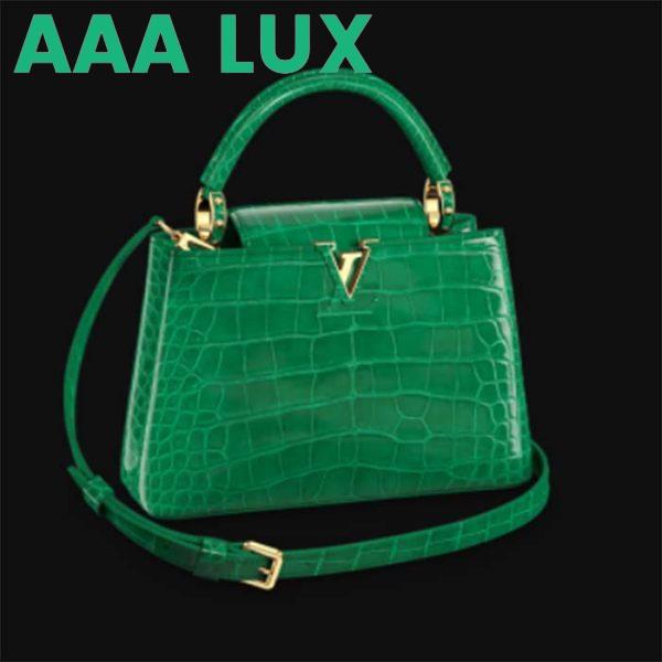 Replica Louis Vuitton LV Women Capucines BB Handbag Green Crocodilien Brillant Savoir Faire 2