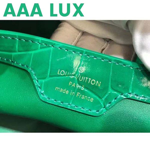 Replica Louis Vuitton LV Women Capucines BB Handbag Green Crocodilien Brillant Savoir Faire 9