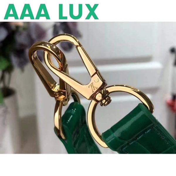 Replica Louis Vuitton LV Women Capucines BB Handbag Green Crocodilien Brillant Savoir Faire 11