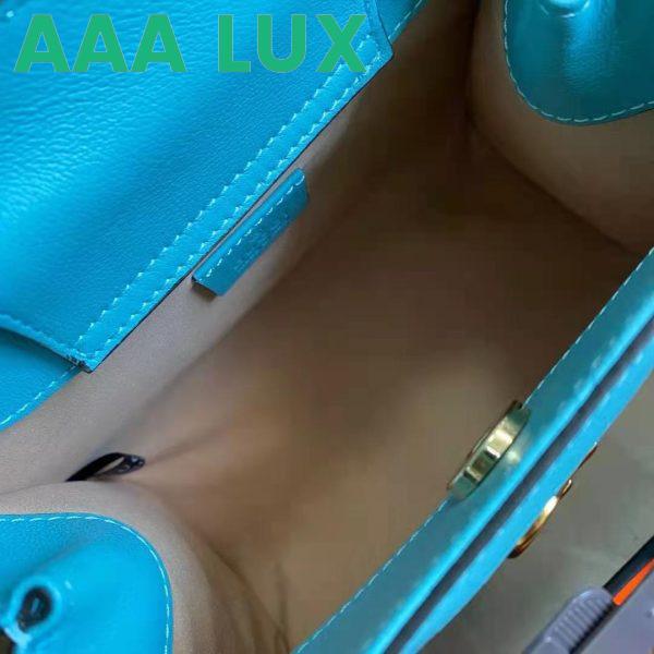 Replica Gucci GG Women Gucci Diana Mini Tote Bag Double G Light Blue Leather 8