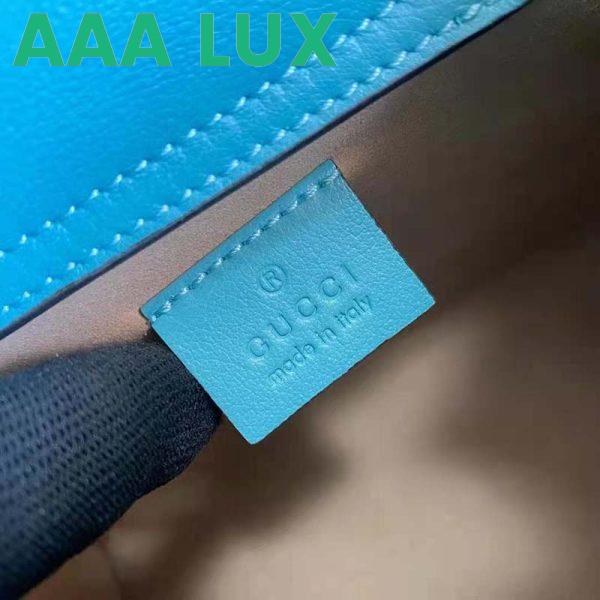 Replica Gucci GG Women Gucci Diana Mini Tote Bag Double G Light Blue Leather 11