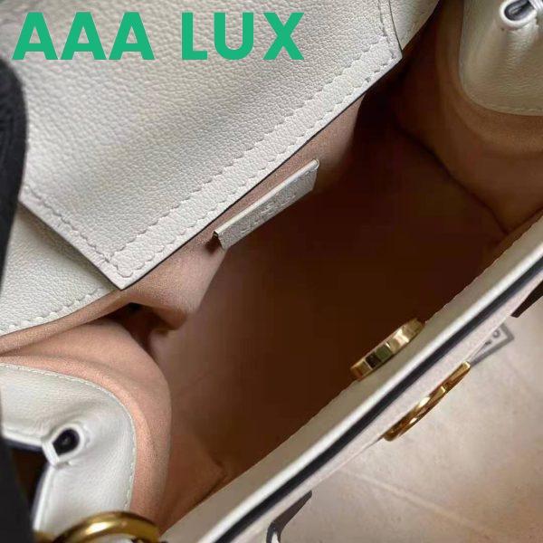 Replica Gucci GG Women Gucci Diana Mini Tote Bag Double G White Leather 8