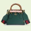 Replica Gucci GG Women Gucci Diana Mini Tote Bag Orange Leather Double G 14
