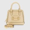 Replica Gucci GG Women Gucci Horsebit 1955 Medium Bag Beige Ebony GG Supreme Canvas 12