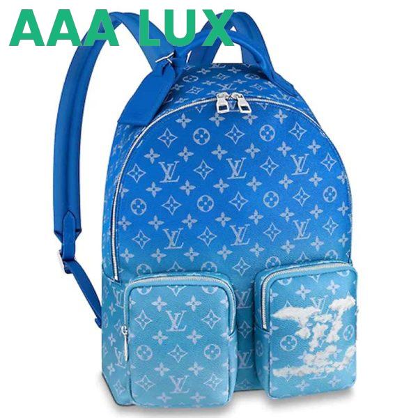 Replica Louis Vuitton LV Unisex Backpack Multipocket Monogram Clouds Coated Canvas