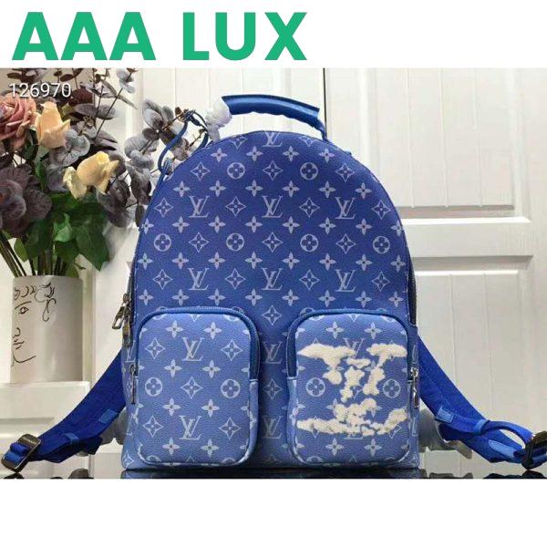 Replica Louis Vuitton LV Unisex Backpack Multipocket Monogram Clouds Coated Canvas 3