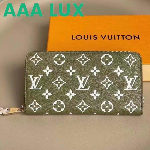 Replica Louis Vuitton LV Unisex Zippy Wallet Green Monogram Empreinte Embossed Supple Grained Cowhide 3