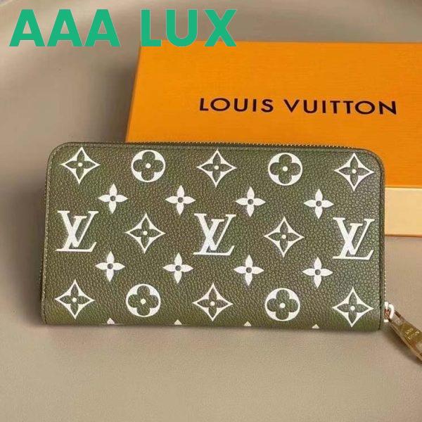 Replica Louis Vuitton LV Unisex Zippy Wallet Green Monogram Empreinte Embossed Supple Grained Cowhide 4