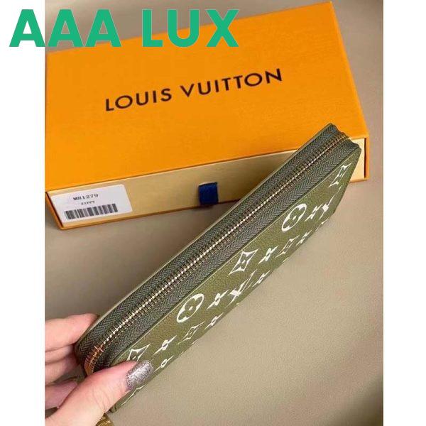 Replica Louis Vuitton LV Unisex Zippy Wallet Green Monogram Empreinte Embossed Supple Grained Cowhide 5