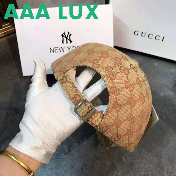 Replica Gucci Unisex Baseball Hat with NY Yankees Patch-Brown 7