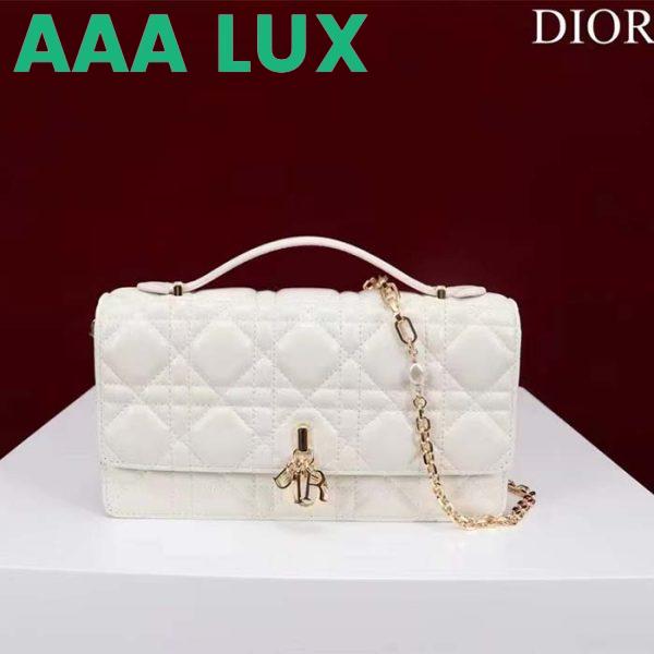 Replica Dior Women CD Miss Dior Mini Bag Latte Cannage Lambskin 3