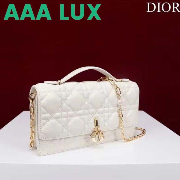 Replica Dior Women CD Miss Dior Mini Bag Latte Cannage Lambskin 4
