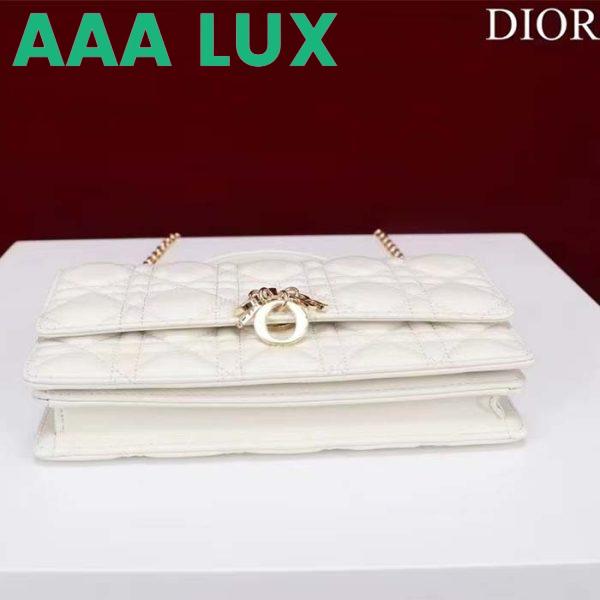 Replica Dior Women CD Miss Dior Mini Bag Latte Cannage Lambskin 6