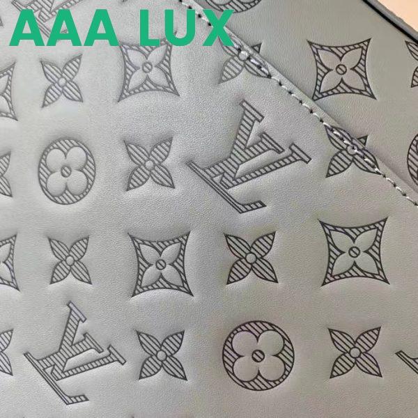 Replica Louis Vuitton LV Unisex Duo Messenger Anthracite Gray Monogram Shadow Calf Leather 8