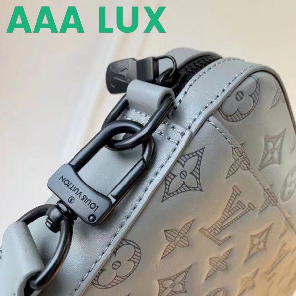Replica Louis Vuitton LV Unisex Duo Messenger Anthracite Gray Monogram Shadow Calf Leather 10