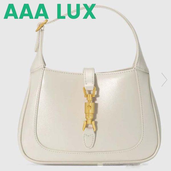 Replica Gucci GG Women Jackie 1961 Mini Shoulder Bag White Leather