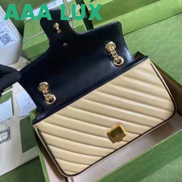Replica Gucci GG Women Online Exclusive GG Marmont Small Bag Pastel Blue Butter Diagonal Matelassé Leather 7
