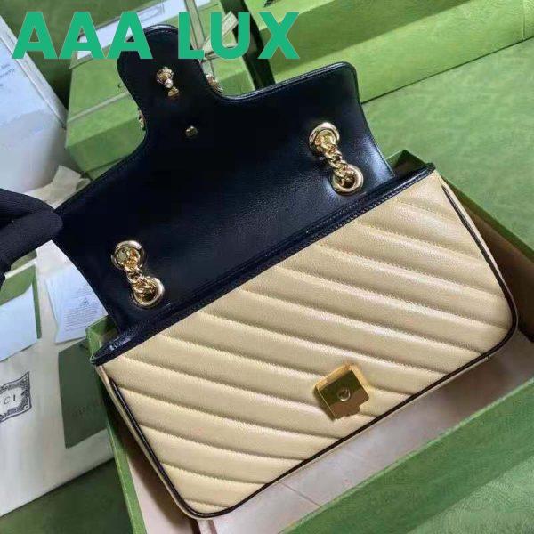 Replica Gucci GG Women Online Exclusive GG Marmont Small Bag Pastel Blue Butter Diagonal Matelassé Leather 9