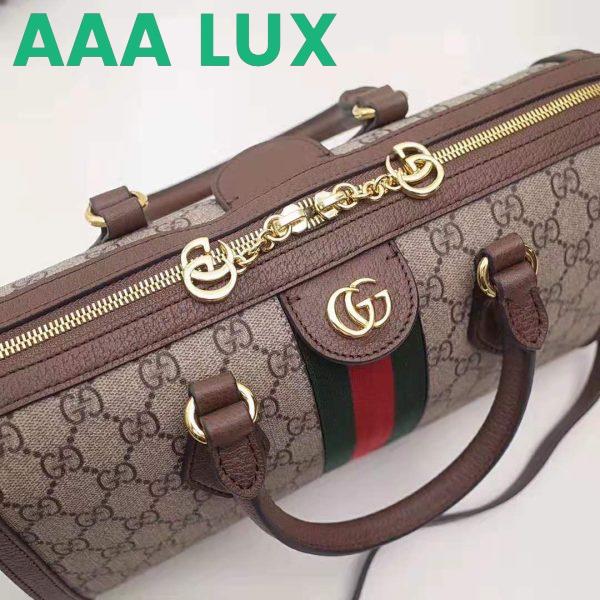 Replica Gucci GG Women Ophidia GG Medium Top Handle Bag in Beige GG Supreme Canvas 6