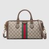 Replica Gucci GG Women Ophidia GG Medium Top Handle Bag in Beige GG Supreme Canvas 13
